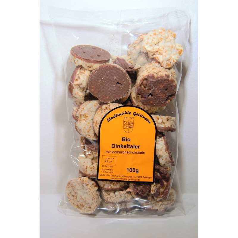 Špald. chlebíčky s mliečnou čokoládou - malé 100 g Špald. chlebíčky s mliečnou čokoládou - malé 100 g